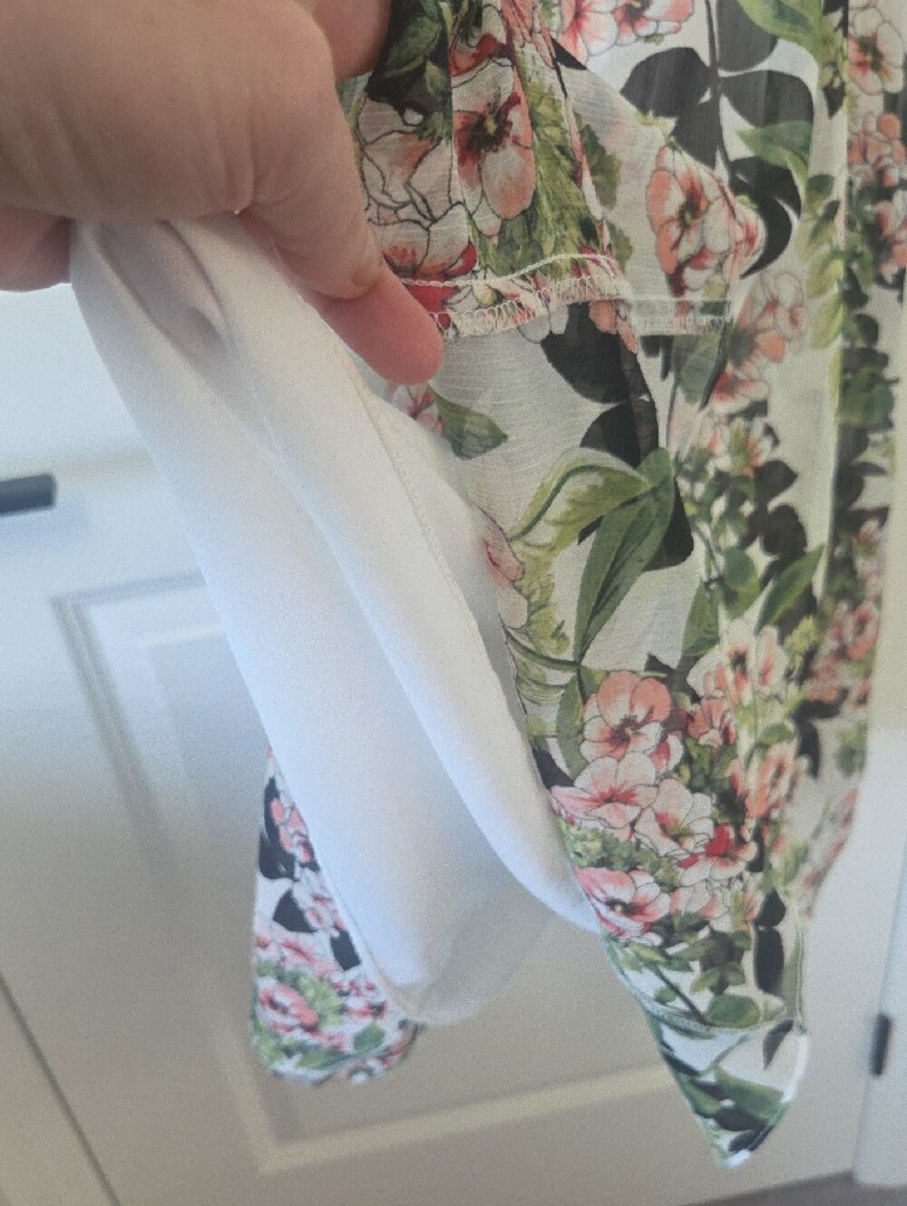 Tommy Hilfiger Floral Halter Midi Dress in White and Pink - Picture 9 of 11